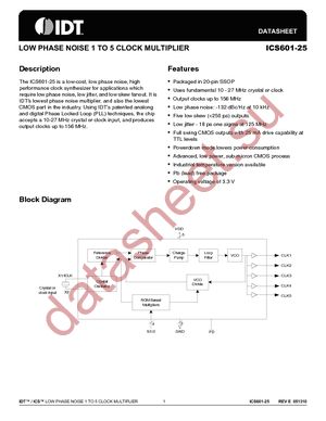 ICS601R-25ILF datasheet  